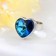 Show details for Top Swarovski Element Zinc Alloy Fashion Ring