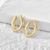 Picture of Brand New Gold Plated Copper or Brass Hoop Earrings with SGS/ISO Certification