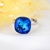 Picture of Geometric Blue Adjustable Ring with Fast Delivery