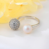 Show details for Low Cost Platinum Plated Copper or Brass Adjustable Ring with Low Cost