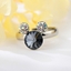 Show details for Funky Medium Black Adjustable Ring