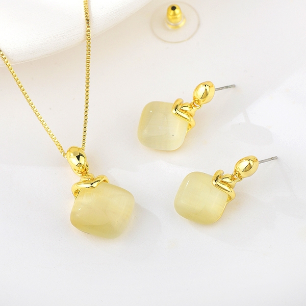 Picture of New Season Yellow Zinc Alloy 2 Piece Jewelry Set with SGS/ISO Certification