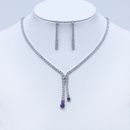 Show details for Copper or Brass Purple 2 Piece Jewelry Set from Certified Factory