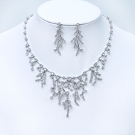 Show details for Luxury White 2 Piece Jewelry Set with Fast Shipping
