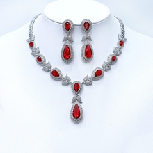 Show details for Latest Big Platinum Plated 2 Piece Jewelry Set