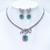Picture of Buy Platinum Plated Green 2 Piece Jewelry Set with Fast Shipping