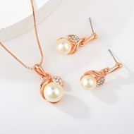 Show details for Charming White Artificial Pearl 2 Piece Jewelry Set Show details for Charming White Artificial Pearl 2 Piece Jewelry Set