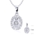 Picture of Delicate Cubic Zirconia Platinum Plated 2 Piece Jewelry Set