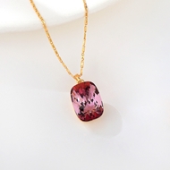 Show details for Charming Pink Swarovski Element Pendant Necklace As a Gift
