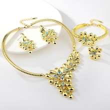 Show details for Latest Big Gold Plated 4 Piece Jewelry Set