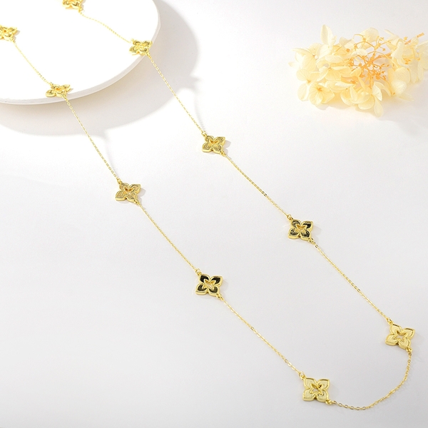 Picture of Dubai Gold Plated Fashion Sweater Necklace at Factory Price