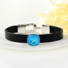 Show details for Nickel Free Gold Plated Swarovski Element Fashion Bangle with Easy Return