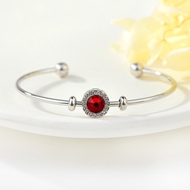 Picture of Best Swarovski Element Red Cuff Bangle