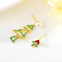 Show details for Unusual Small Green Dangle Earrings