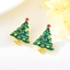 Show details for Impressive Green Cubic Zirconia Big Stud Earrings with Low MOQ