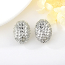 Show details for Copper or Brass Platinum Plated Stud Earrings in Flattering Style