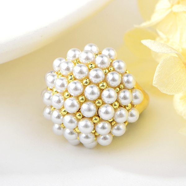 Picture of Popular Artificial Pearl Big Fashion Ring