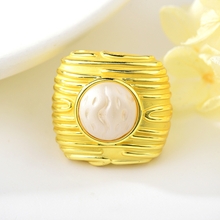 Show details for Designer Gold Plated Dubai Fashion Ring with Easy Return