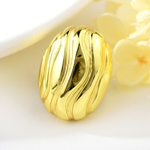 Show details for Hypoallergenic Gold Plated Big Fashion Ring with Easy Return