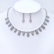 Show details for Luxury Platinum Plated 2 Piece Jewelry Set of Original Design