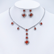 Show details for Copper or Brass Cubic Zirconia 2 Piece Jewelry Set at Great Low Price