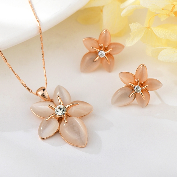 Picture of Affordable Zinc Alloy Rose Gold Plated 2 Piece Jewelry Set From Reliable Factory