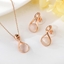 Show details for Delicate Opal Pink 2 Piece Jewelry Set