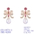 Picture of Bow Pink Dangle Earrings with Beautiful Craftmanship