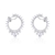 Picture of Buy Platinum Plated Copper or Brass Big Hoop Earrings with Wow Elements