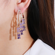 Picture of Stylish Big White Dangle Earrings