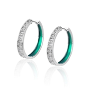 Picture of Luxury Platinum Plated Big Hoop Earrings Online Only