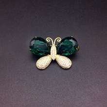 Show details for Copper or Brass Cubic Zirconia Brooche Factory Direct Supply