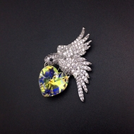 Show details for Hypoallergenic Platinum Plated Big Brooche for Her