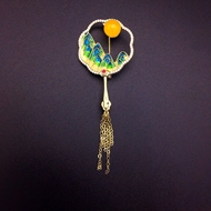 Show details for Copper or Brass Medium Brooche with Price