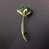 Show details for Flower Cubic Zirconia Brooche at Super Low Price