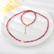 Picture of Filigree Small natural stone Long Chain Necklace