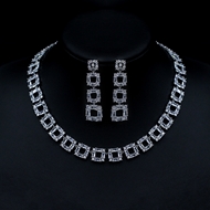 Show details for Luxury Platinum Plated 2 Piece Jewelry Set for Female
