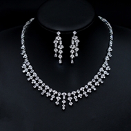 Show details for Top Cubic Zirconia White 2 Piece Jewelry Set