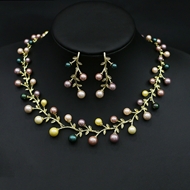 Show details for Need-Now Colorful Gold Plated 2 Piece Jewelry Set from Editor Picks