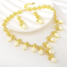 Show details for Reasonably Priced Gold Plated Big 2 Piece Jewelry Set for Female