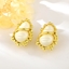Show details for New Shell White Big Stud Earrings