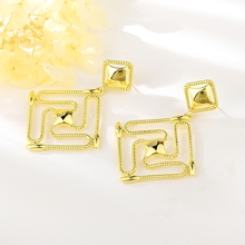 Show details for New Big Gold Plated Dangle Earrings