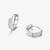 Picture of 999 Sterling Silver Cubic Zirconia Huggie Earrings in Exclusive Design