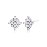Picture of Delicate White Stud Earrings with Fast Delivery