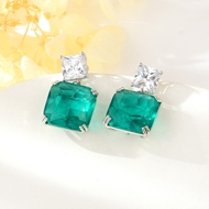 Show details for Funky Big Green Dangle Earrings