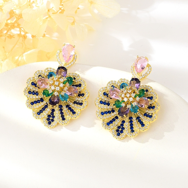 Picture of Top Big Colorful Dangle Earrings