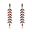 Show details for Featured Red Cubic Zirconia Dangle Earrings with Full Guarantee