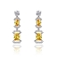 Show details for Big Platinum Plated Dangle Earrings of Original Design