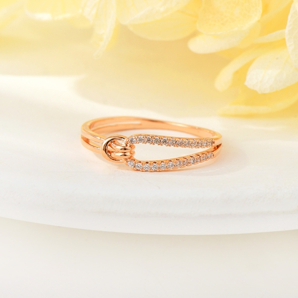 Picture of Hypoallergenic Rose Gold Plated Copper or Brass Fashion Ring with Easy Return