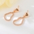 Picture of Copper or Brass Rose Gold Plated Stud Earrings in Flattering Style